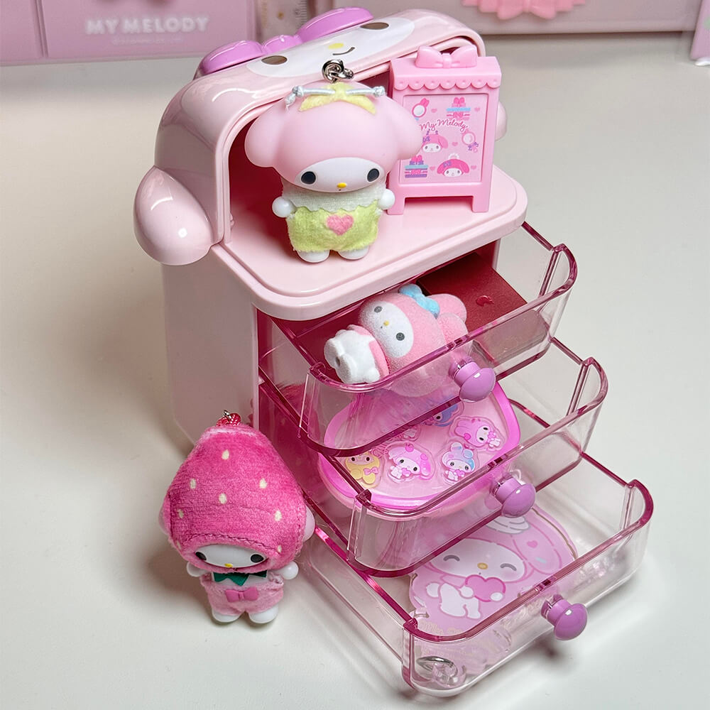 My Melody 扉付き収納ケース　キャビネット　 ピンク My Melody 扉付き収納ケース キャビネット ピンク 【公式通販】