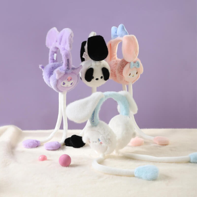 Sanrio Flap Dancing Ears Fluffy 3D Earmuffs – KawaiiEnvy display picture 3