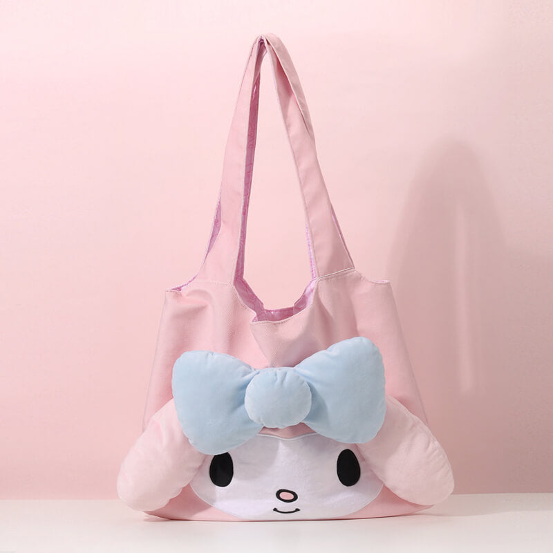 My Melody/Hello Kitty/Kuromi Sac fourre-tout moelleux avec sangle