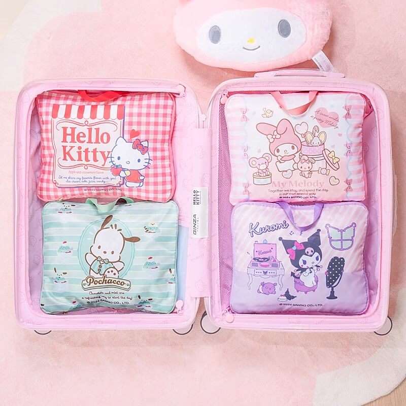 Sanrio Licensed HelloKitty Travel Compression Clothing Bag – Cute and Portable Organizer for Vacations mymelody Travel Organizer