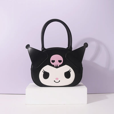 sanrio-licensed-kuromi-pu-embroidery-face-handbag