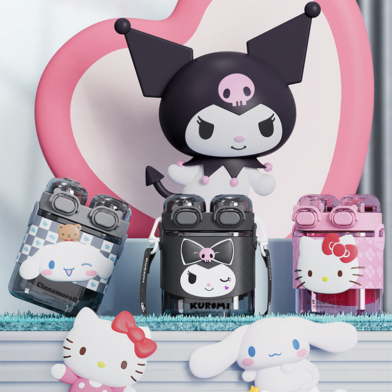 Sanrio Square Water Bottle - KUROMI 520ml