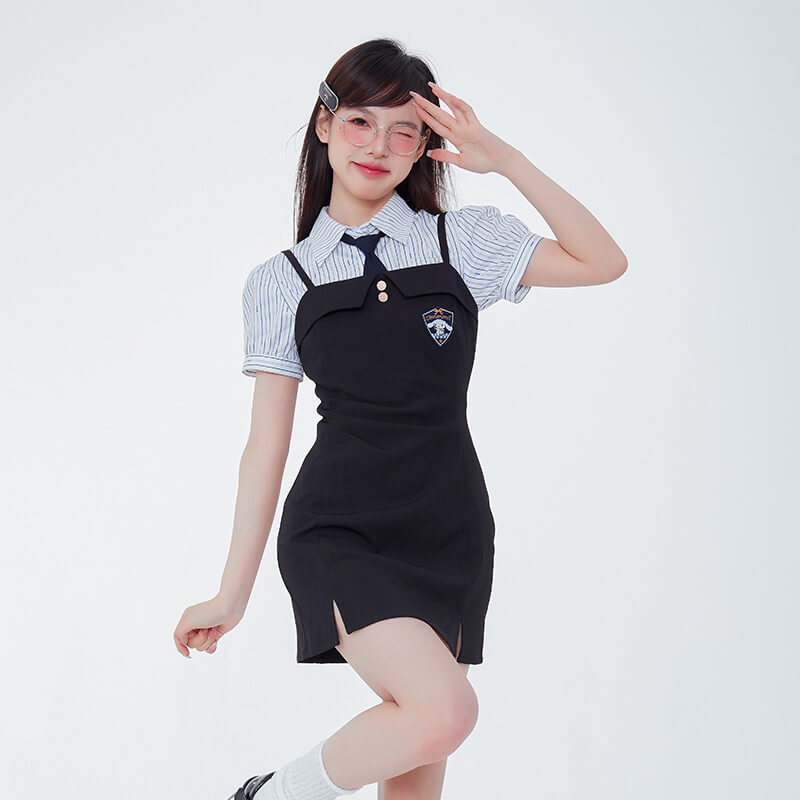 Cinnamoroll Side Slits Suspender Dress KawaiiEnvy Cinnamoroll Side Slits Suspender Dress KawaiiEnvy