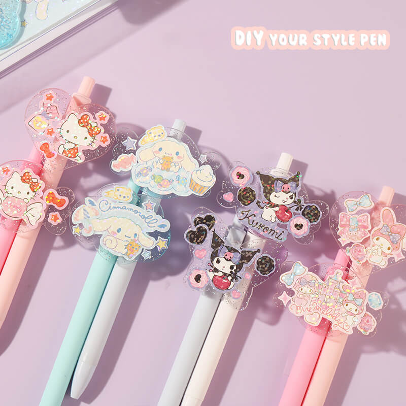 Sanrio Pen, Sanrio Character Pen, Kawaii Pen, Stationery Sticker, Birthday  Gift for Her, Hello Kitty, Gel Pen, Gel Pen Set, Gel Pens Black -   Israel
