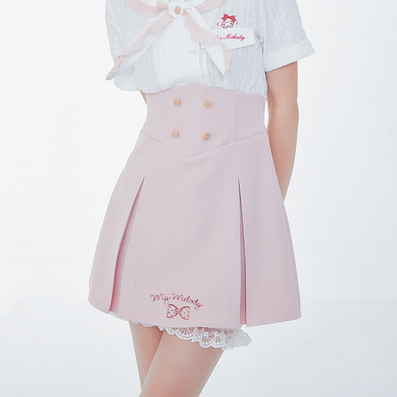 Pink Skirt, Mini Skirt, Lolita Skirt, Pleated Skirt, High Waist