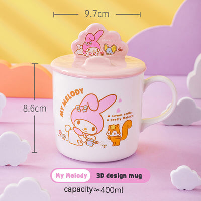 2023-latest-new-sanrio-my-melody-illustration-coffee-mug-with-3d-phone-holder-cup-lid-design-400ml
