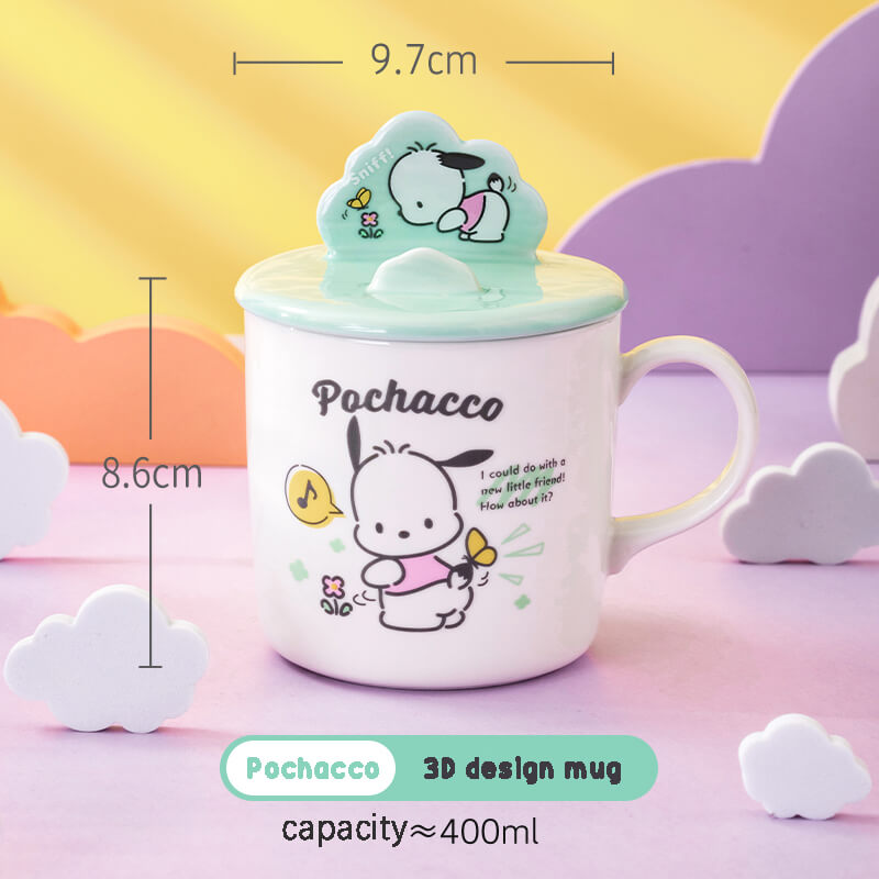 2023-latest-new-sanrio-pochacco-illustration-coffee-mug-with-3d-phone-holder-cup-lid-design-400ml