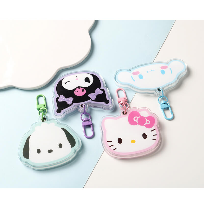 2023-sanrio-licensed-rotating-slide-compact-mirror-keychains