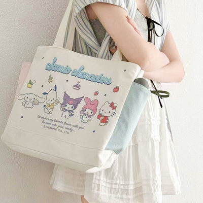 2024-New-Release-Sanrio-Characters-Canvas-Shoulder-Bag