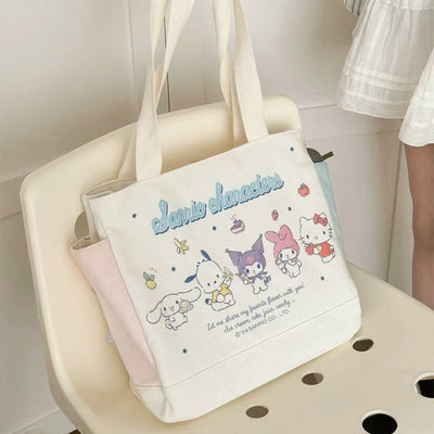 2024-New-Release-Sanrio-Characters-Canvas-Tote-Bag