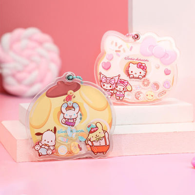 2024-New-Release-Sanrio-Donut-Series-Hello-Kitty-And-Pompompurin-Acrylic-Shaker-Pendants-With-Ballchains