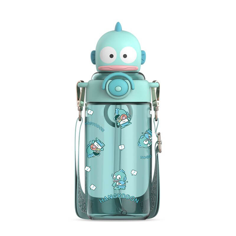 2024-New-Release-Sanrio-Sunshine-Series-Hangyodon-Doll-Portable-Straw-Water-Bottle-650ml-In-Blue