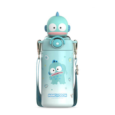 2024-New-Release-Sanrio-Sunshine-Series-Hangyodon-Doll-Thermos-Bottle-600mL-With-Strap-And-Pull-Ring