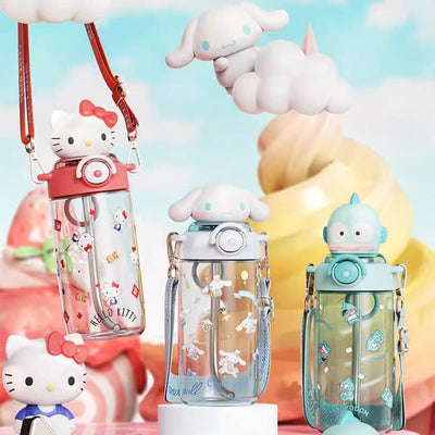 2024-New-Release-Sunshine-Sanrio-Doll-Portable-Straw-Water-Bottle-650ml-Hello-Kitty-Cinnamoroll-hangyodon