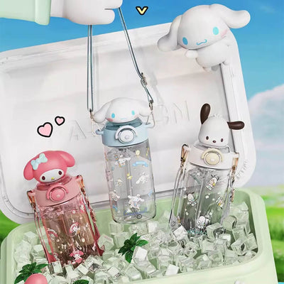 2024-New-Release-Sunshine-Sanrio-Doll-Portable-Straw-Water-Bottle-650ml-My-Melody-Cinnamoroll-Pochacco