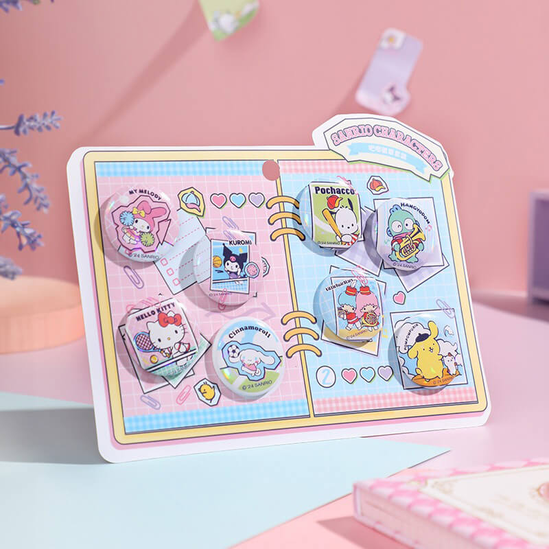 2024-Sanrio-License-Sports-Time-Series-Laser-Badge-Set