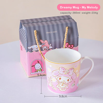 2024-Sanrio-New-Release-My-Melody-Flowers-Graphic-Bone-china-Dreamy-Mug-360ML-With-Themed-Gift-Bag