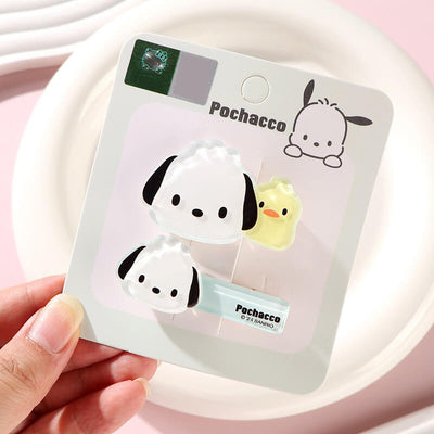 2024-Sanrio-New-Release-Pochacco-Friend-Otomodachi-Kigurumi-Alligator-Hair-Clips