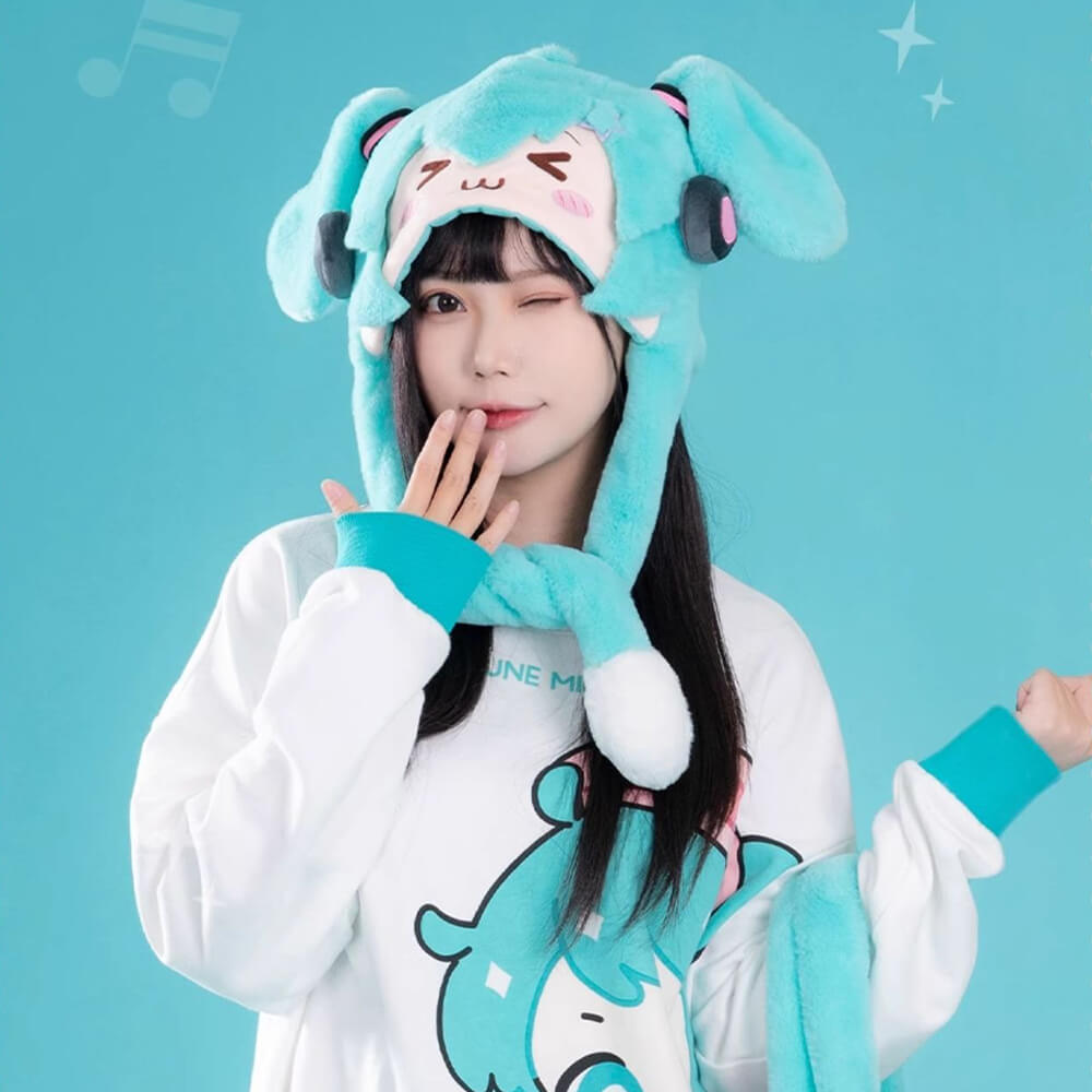 Hatsune Miku Flap Moving Ears Plushie Hat – KawaiiEnvy