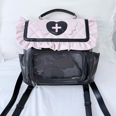 Angel-Care-Theme-Ita-Backpack-Black-Pink