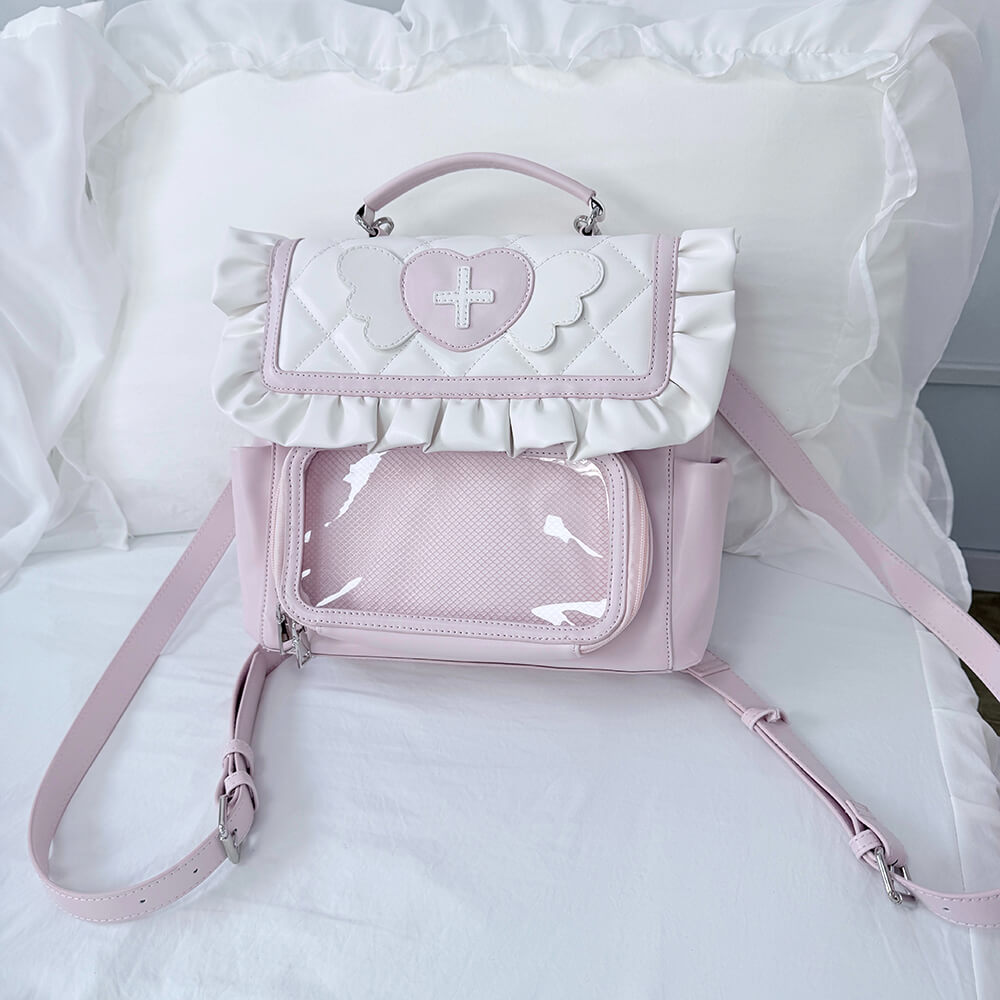 Angel-Care-Theme-Ita-Backpack-Pink-White