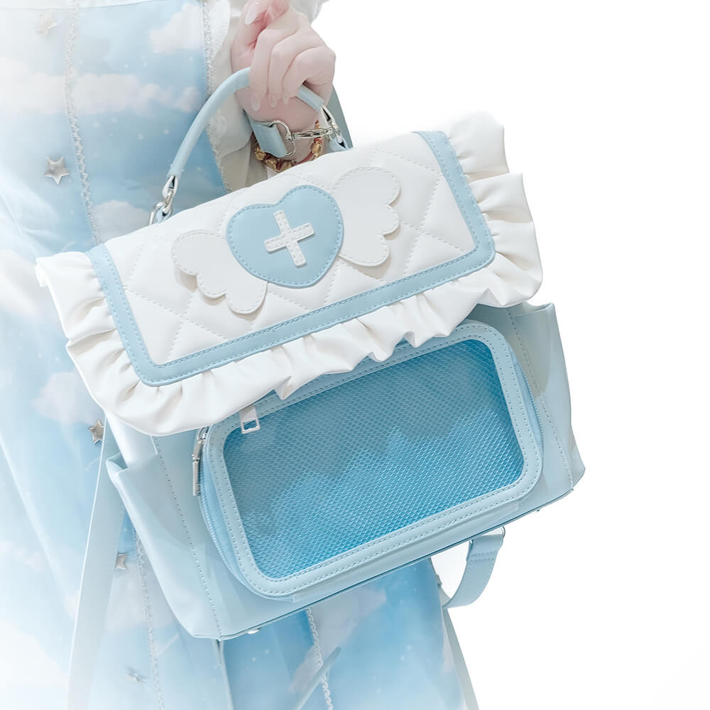 Aqua-White-Angel-Backpack-With-Display-Window