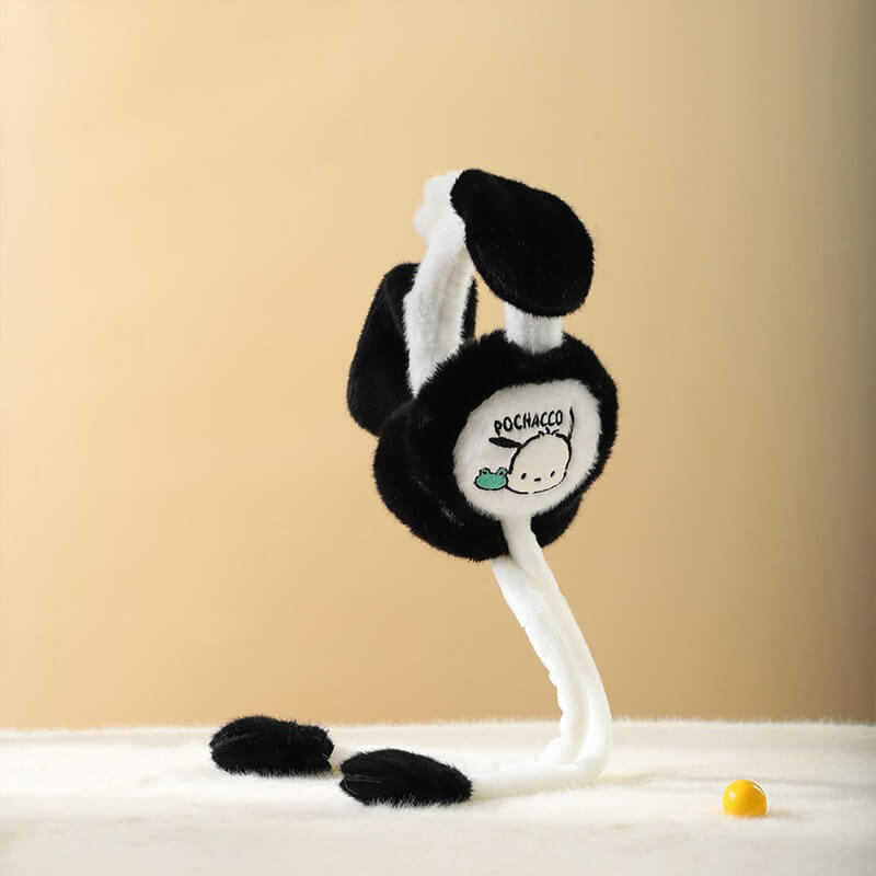 Black-And-White-Pochacco-Face-Embroidery-Fluffy-Earmuffs-With-Flap-Dancing-Ears