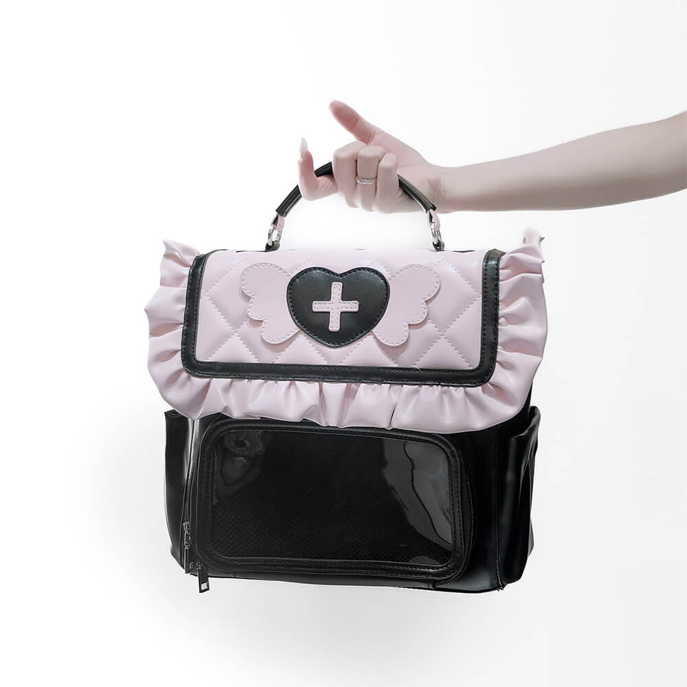 Black-Pink-Cosplay-Bag-With-Handle