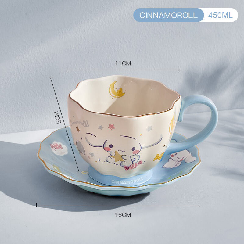 Blue-Cinnamoroll-Star-Illustration-Ceramic-Goblet-Coffee-Cup-And-Saucer-Set-450ml