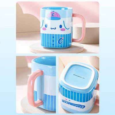 Blue-Cup-And-Pink-Handle-Color-Blocking-Cinnamoroll-Square-Mug-With-2024-Sanrio-Genuine-Logo-At-Bottom