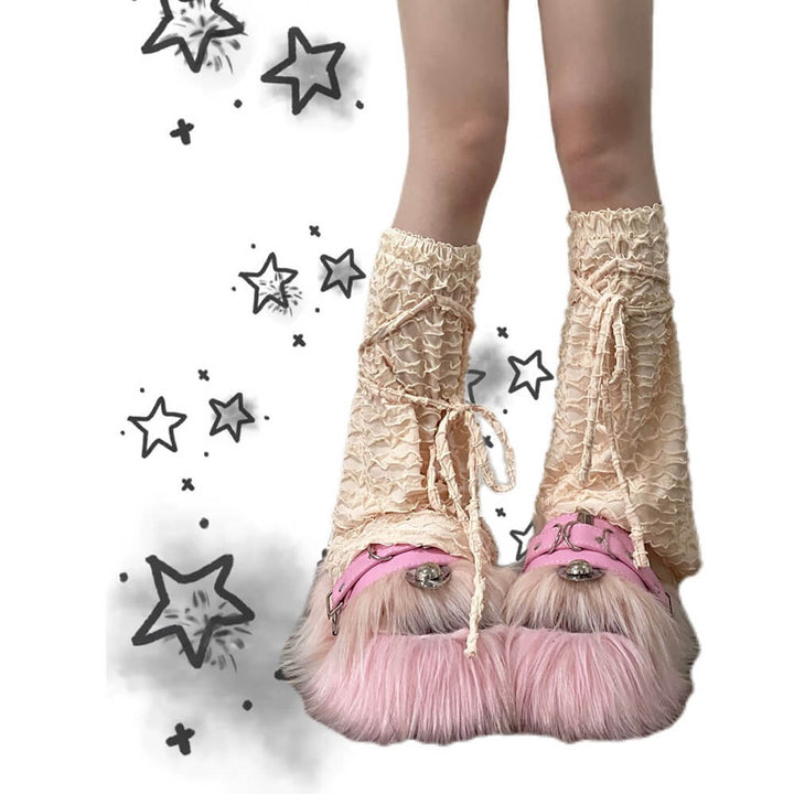 Multiple Ruffled Layers Tie-up Leg Warmers – KawaiiEnvy