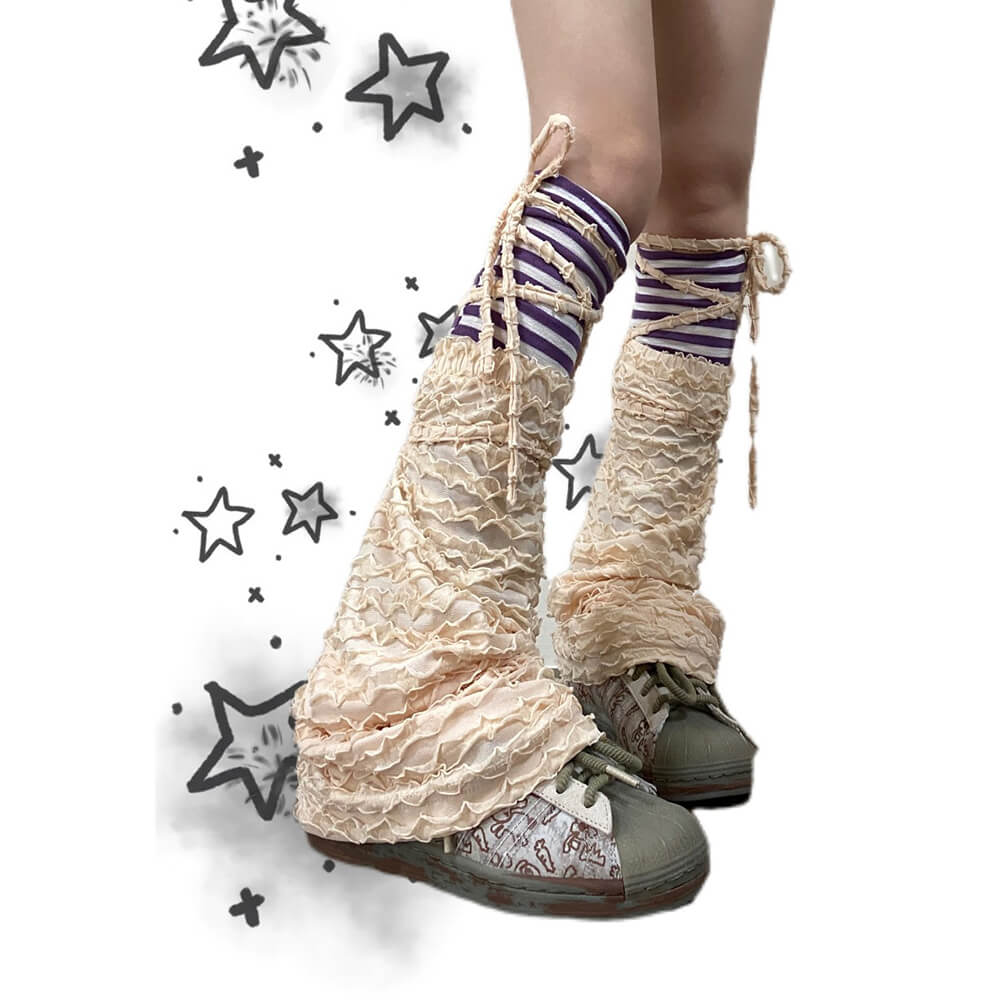 Versatile Over-the-Knee Striped Leg Warmers – KawaiiEnvy