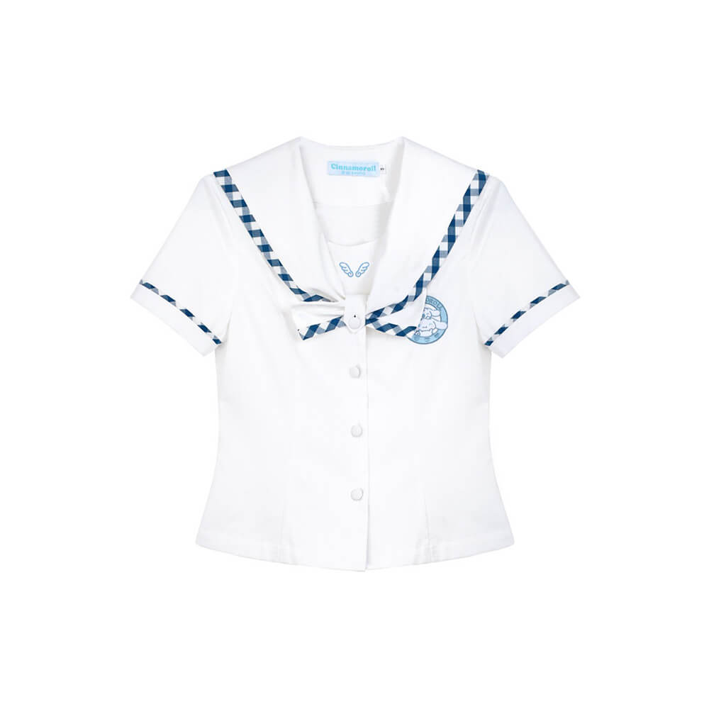 Cinnamoroll Sailor Blouse Short Long Sleeve White – KawaiiEnvy