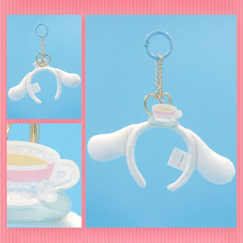 Cinnamoroll-Mini-Plush-Headband-Keychain-With-Blue-Spring-Clasp-And-Heart-Chain