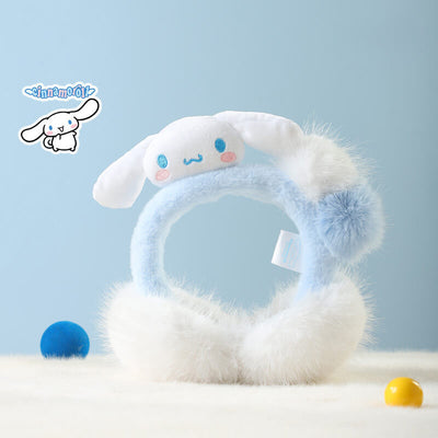 Cinnamoroll-face-plush-pompoms-fluffy-earmuffs