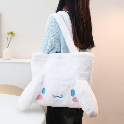 Cuddle-Cinnamoroll-Face-White-Plushie-Shoulder-Bag