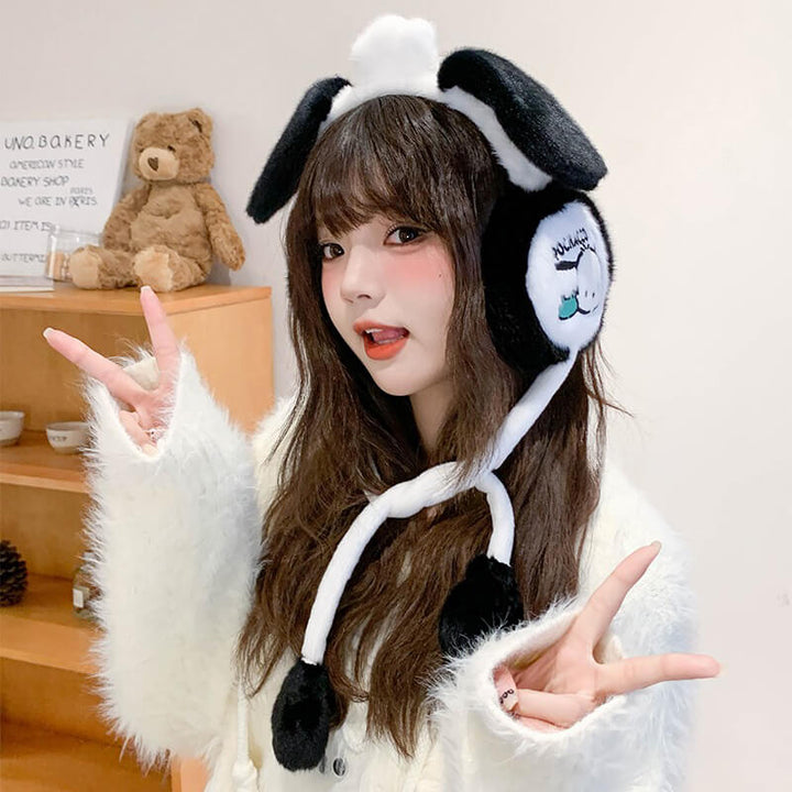 eat　NAMACHEKO 20AW Hirse Flap Trouse Pochacco Earmuffs with Moving Flap Ears | KawaiiEnvy