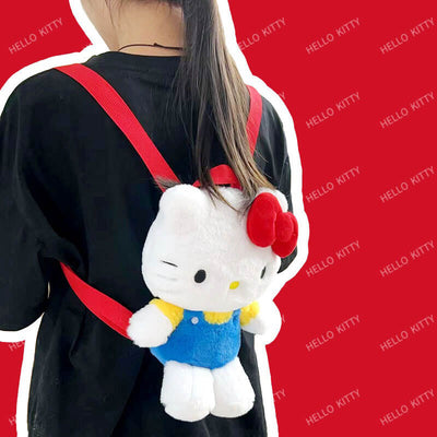 Cute-Women-Wearing-The-Hello-Kitty-Plushie-Backpack-Bag