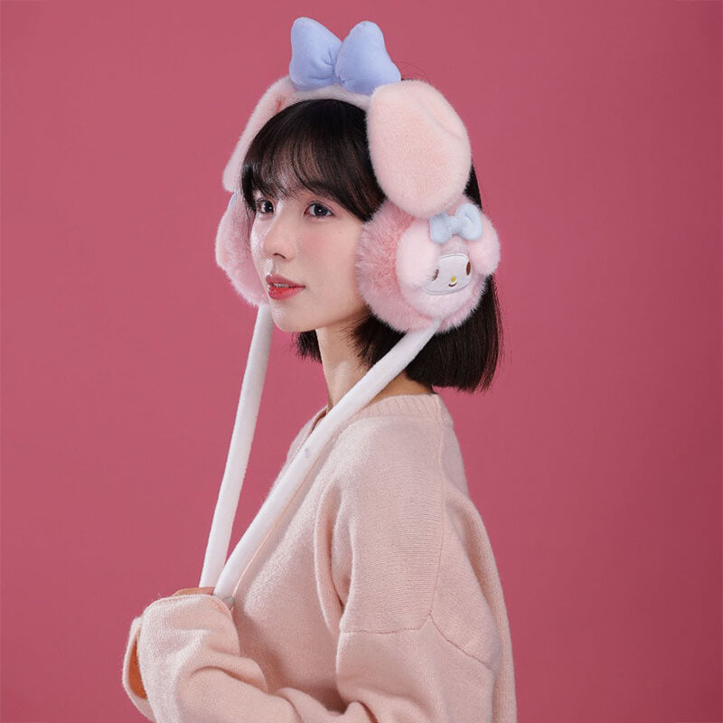 My Melody Flap Dancing Ears Fluffy 3D Earmuffs – KawaiiEnvy