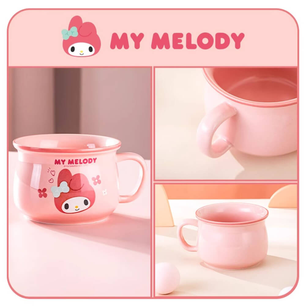 Fun-Vintage-Pink-My-Melody-Breakfast-Mug-370ml