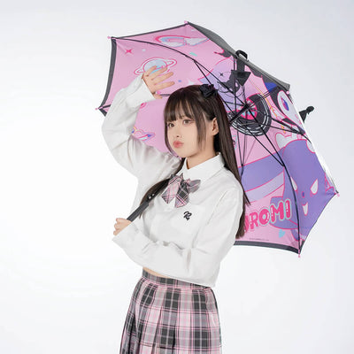 Girl-In-JK-Suit-With-Kuromi-Umbrella