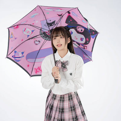 Girly-Cute-Kuromi-Print-Umbrella