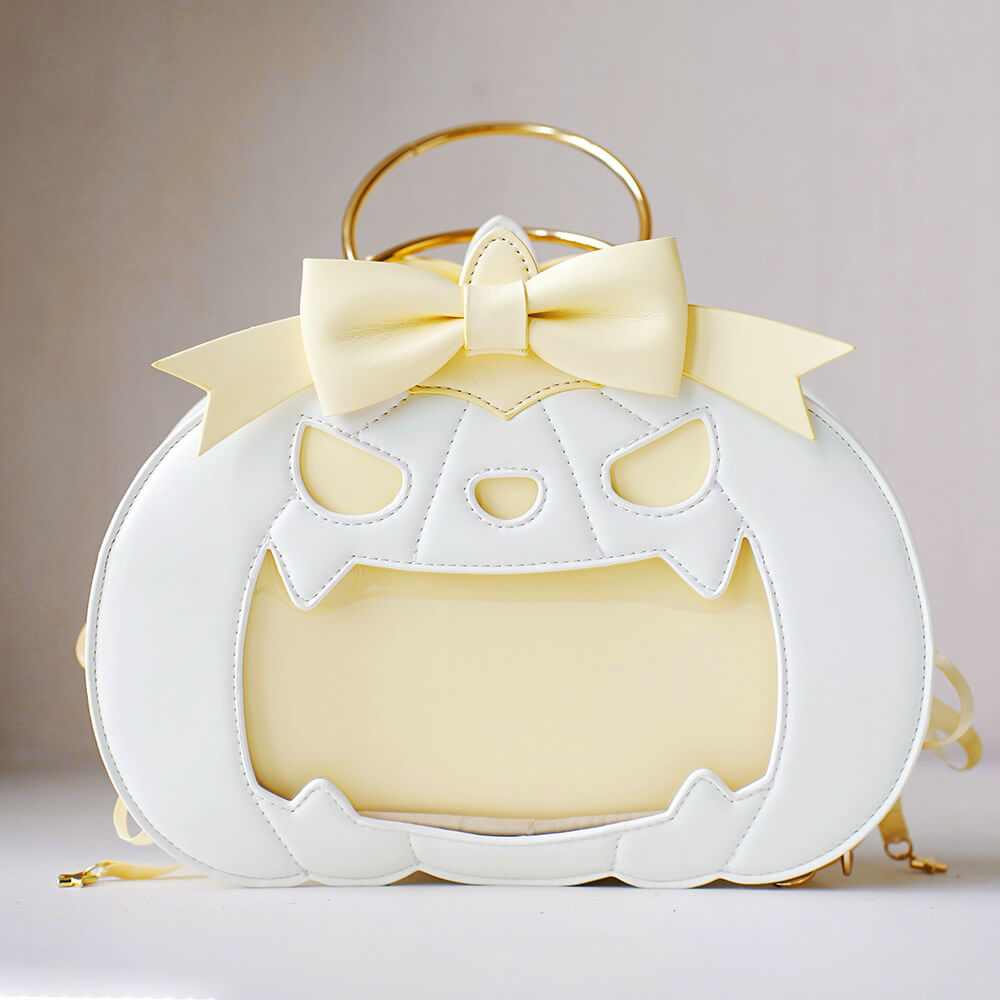 Halloween-Accessory-White-Pumpkin-Shaped-Ita-Bag-With-Handle-And-Shoulder-Strap