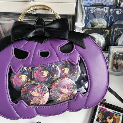 Halloween-Purple-Pumpkin-Bag-With-Clear-Window