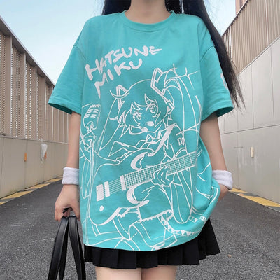 Hatsune-Miku-Harajuku-Short-Sleeve-T-Shirt-Loose-Fit