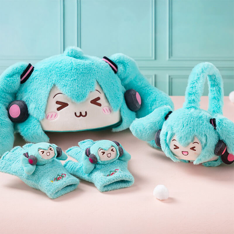 Hatsune-Miku-Plush-Winter-Set-HatGloves-Earmuffs