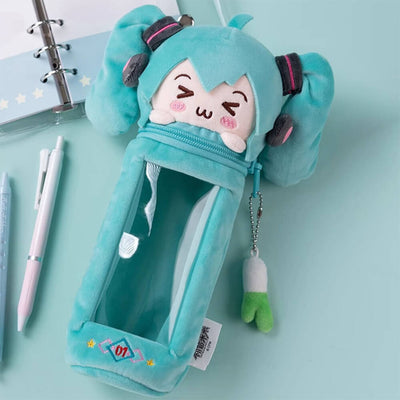 Hatsune-Miku-Similing-Eyes-Series-Plush-Pen-Case-With-Negi-Charm