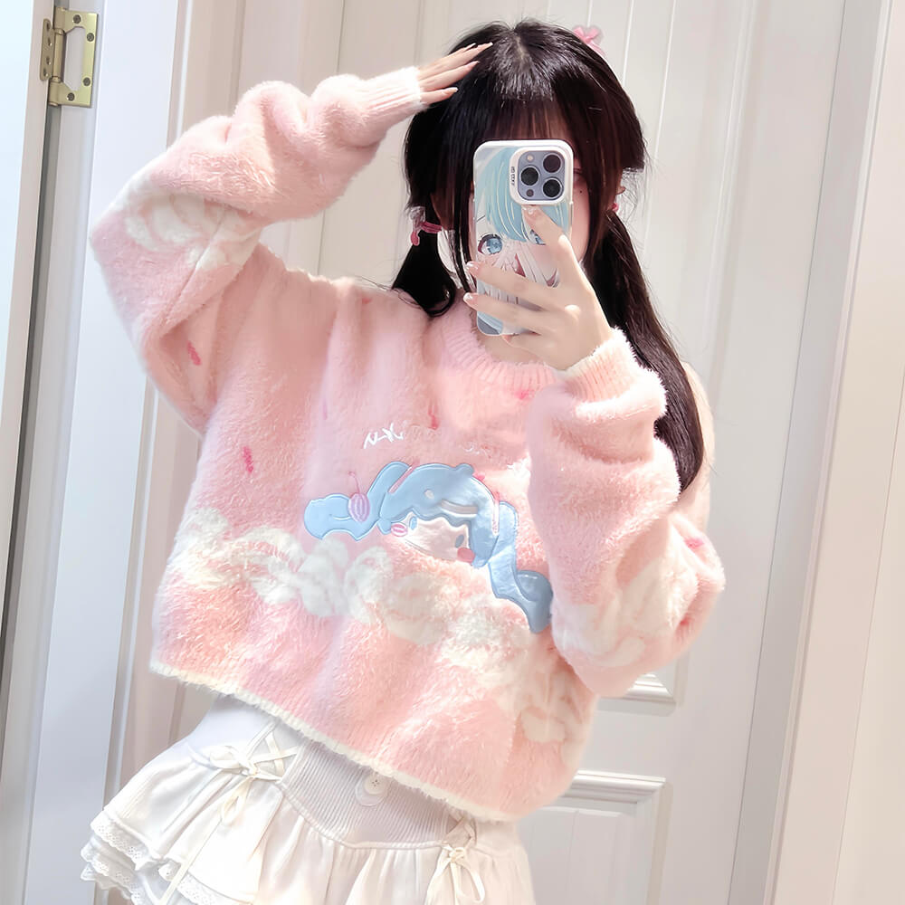 Hatsune Miku Ice Cream Pink Sweater