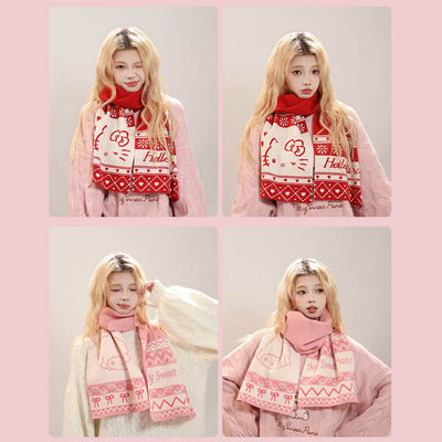 Hello-Kitty-and-My-Sweet-Piano-Knit-Scarf