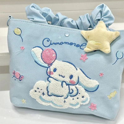 Japanese-sanrio-cinnamoroll-balloon-star-towel-embroidery-tote-bag-blue